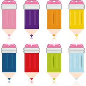 Whaline 120Pcs Colorful Pencil Gift Tags with Hemp Rope Back to School Paper Tags Pencil Hanging Labels First Day of School Tags for Back to School Party Supplies Gift Wrapping Decor DIY Crafts