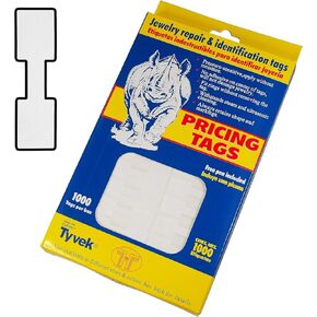 Jewelry Price Tags - Rectangle White (Package of 1000)