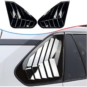 Window Louver，MUXEE 2Pcs Side Vent Window Louvers for Toyota RAV4 2019 2020 2021 2022 2023 2024, ABS Print Sport Window Decorative Covers, Exterior Trim Accessories - Bright Black