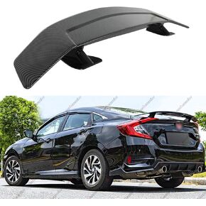 46inch Universal Rear Spoiler, Trunk Wing ABS Tail Decor, Pro Style Rear Lid Spoiler (Glossy Black)