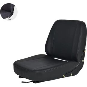 Tractor Seat,Universal Forklift Seat Adjustable Forklift Seat Black PVC Tractor Seat With Safety Belt Lawn Mower Seat (Size : A)