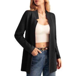 GRACE KARIN Women's 2024 Fall Long Sleeve Knit Cardigan Coat Open Front Notch Collar Sweater Blazer Coatigan Jackets