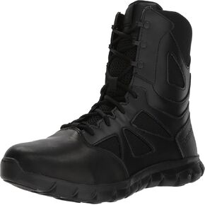 Reebok Men's Rb8805 Sublite Cushion Soft Toe 8" Tactical Boot with Side Zipper Black Work & Safety