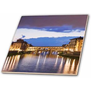 3dRose ct_82068_2 Italy, Florence, Arno River, Ponte Vecchio Bridge EU16 BJA0483 Jaynes Gallery Ceramic Tile, 6-Inch