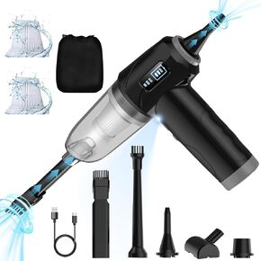 Mini car Vacuum Cleaner, dust Blower, LED Display, Wireless Handheld Vacuum Cleaner, Pure Copper Motor 15000PA high Power, Portable car, Office, Keyboard and Home Cleaning