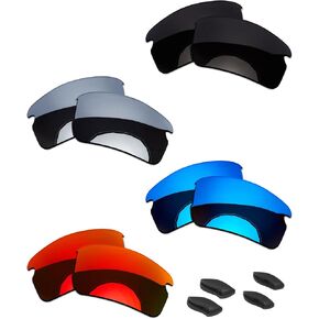 OOWLIT 4 Pairs Replacement Sunglass Lenses & Nose Pads Compatible with Oakley Flak 2.0 Polarized