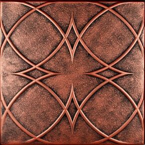 A La Maison Ceilings R82 Circles and Stars Foam Glue-up Ceiling Tile (128 sq. ft./Case), Pack of 48, Gold Moss