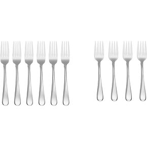 Oneida Flight Dinner Forks Set of 6 and Salad Forks Set of 4, 18/0 Stainless Steel Flatware