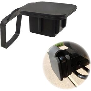 1PCS Rubber Trailer Hitch Cover Tube Plug, 2In Receivers Black Receiver Tube Hitch Plug Compatible with Toyota Ford GMC Jeep Lexus Chevrolet Nissan Dodge Ram Porsche Mercedes (Black)