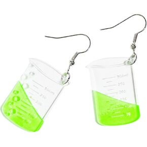 Chemistry Flask Earrings ，Beaker Earrings - Science Earrings ， Medical Earrings