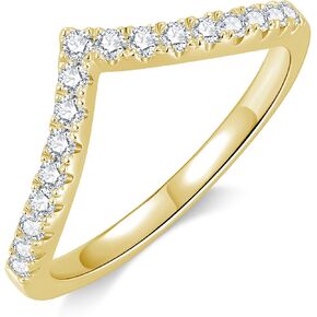 KSTYLE Moissanite Wedding Band for Women |D Color-VVS1| White Gold/Yellow Gold/Rose Gold Plated S925 Sterling Silver Ring Moissanite Eternity Band Rings for Women