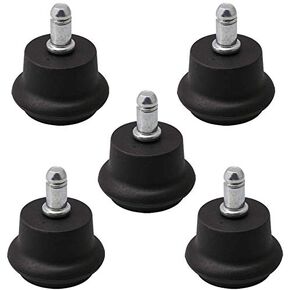 5PCS Bell Glides 2" Replacement Office Desk Chair or Stool Swivel Caster Wheels,Easy Conversion from Wheeled Casters to Stationary Feet to Protect Wood or Hardwood Floor