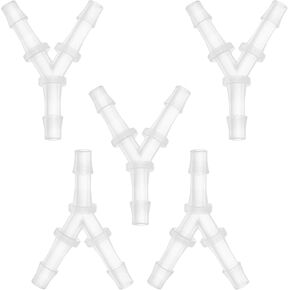 Automotive Vacuum Tubing Connector, 3/16" Car Y Shaped 3 Way Vacuum Line Fittings Plastic Translucent, 5 Pcs