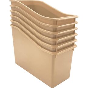Teacher Created Resources Light Brown Plastic Book Bin 6-Pack (TCR2088751)