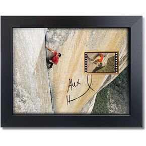 sufenvera Sports Fans Poster - Alex Honnold Framed Photo with Print Signed and Mini Film Display,Gifts for Adventure Rock Climber Fans 8x6 Inches