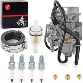 Carburetor Carb and Intake Manifold Spark Plug For HONDA Shadow VLX 600 VT600 VT600C VT600CD Deluxe 1999-2007