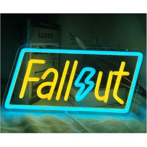 Fallouts Neon Sign, Fallouts Merchandise, Fallouts LED Light Signs for Wall Decor, Gaming Room Men Cave Bedroom, Birthday Game Party Decorations, Adjustable Lighting Fallouts Lights