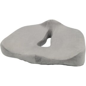 RoadPro RPC16 Memory Foam Seat Cushion - Office Chair Cushion and Car Truck Accessory - Gray