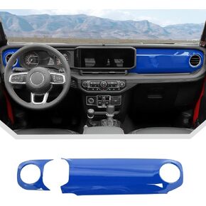 JeCar 2pcs for 2024+ Jeep Wrangler JL Interior Accessories Center Console Dash Panel Cover Trim (Blue)