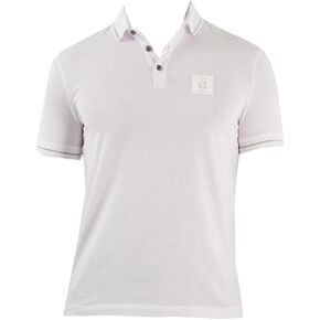 Armani Exchange Men's Regular Fit Cotton Jersey Metallic Icon Patch Polo