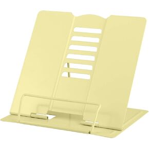 حامل كتب مكتبي للقراءة بدون استخدام اليدين، حامل كتب معدني متين قابل للتعديل، حامل كتب محمول قوي وخفيف الوزن وقابل للطي - كتاب الطبخ، الوصفة، الكمبيوتر اللوحي، كتاب الموسيقى، المستندات (بيج) in Kuwait