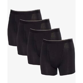 Kirkland Signature Men's Boxer Brief Pima Cotton 4 Pack, Black, XX-Large