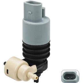 84134930 Windshield Washer Pump with Grommet Fit for Chevy Equinox 2010-2017 ǀ GMC Terrain 2010-2017 ǀ Ford Escape C-max ǀ Jeep Wrangler Cherokee ǀ Honda Pilot Odyssey, 4.43 in