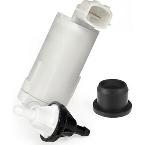 Click&Fit Windshield Washer Pump compatible with 2013-20 Nissan Versa Rogue Armada Quest, Infiniti QX80 QX50 QX70, FX35/37/50 EX35/37– Replaces 28920CA000 fluid reservoir motor, White
