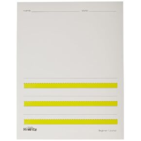 Abilitations Hi-Write Beginner Journal Paper, Level 1, 8-1/2 x 11 Inches, Pack of 100-089664, Yellow/White
