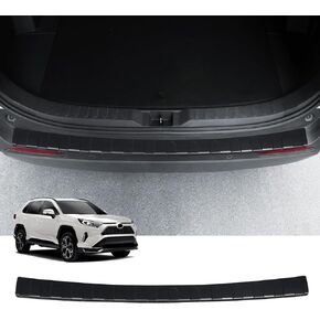 واقي المصد الخلفي الخارجي لسيارة Toyota RAV4 2024 2023 2022 2021 2020 2019 ملحقات مادة ABS واقي المصد الخلفي واقي عتبة الجذع (أسود)
