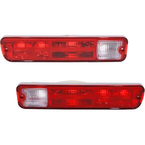 LOSTAR Pair(2) Rear Left & Right Tail Light Set Red For 1979-1987 Chevrolet El Camino Malibu GMC Caballero 12585