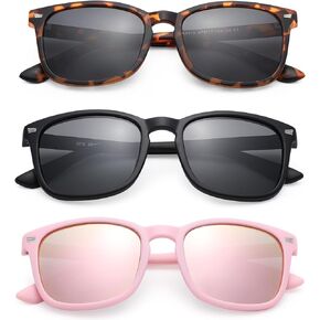 Kids Sunglasses Polarized - Flexible Youth Glasses for Toddler Girls Boys Age 3-12