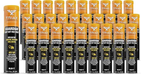 TRIAX Guardian Heavy Duty Grease with Moly, True Multi Purpose, Wheel Bearings, Shock Loaded Components, Extremely Tacky, Zero Separation (10 Pack - 14 Ounce Tubes) in Saudi Arabia