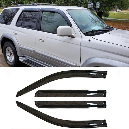 94924 External Durable Side Window Rain Guards, 4pcs Tape On Waterproof Replacement Wind Deflector, Window Visors fit for 2003-2009 Toyota 4Runner in Saudi Arabia