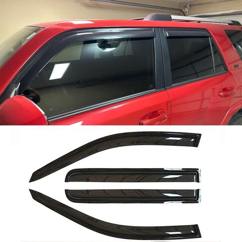 94924 External Durable Side Window Rain Guards, 4pcs Tape On Waterproof Replacement Wind Deflector, Window Visors fit for 2003-2009 Toyota 4Runner in Saudi Arabia
