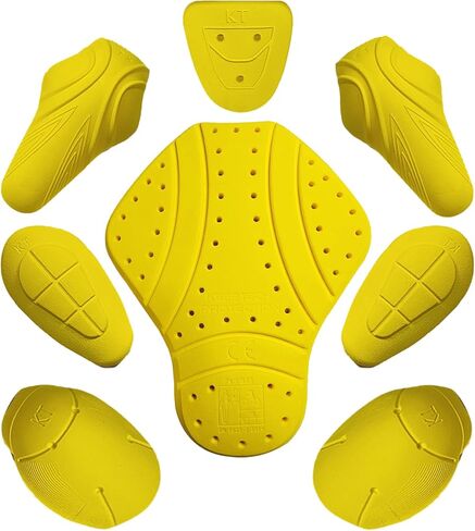 حزمة من وسادات الدروع المعتمدة من المستوى 2 من CE مكونة من 8 قطع، وواقيات الظهر والكتف والورك والفخذ والمرفقين المعتمدة من المستوى 2 لسترات الدراجات النارية. in Kuwait