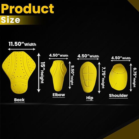 حزمة من وسادات الدروع المعتمدة من المستوى 2 من CE مكونة من 8 قطع، وواقيات الظهر والكتف والورك والفخذ والمرفقين المعتمدة من المستوى 2 لسترات الدراجات النارية. in Kuwait