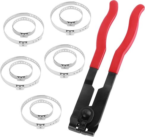 مجموعة كماشة مشبك التمهيد CV - قطعة واحدة كماشة مشبك الأذن مع قبضة مضادة للانزلاق + 10 قطع مشبك التمهيد CV، ملحقات السيارة العالمية نوع الأذن تمديد خرطوم السيارات أداة تثبيت محور التمهيد CV in Kuwait