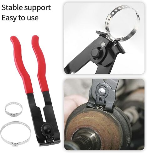 مجموعة كماشة مشبك التمهيد CV - قطعة واحدة كماشة مشبك الأذن مع قبضة مضادة للانزلاق + 10 قطع مشبك التمهيد CV، ملحقات السيارة العالمية نوع الأذن تمديد خرطوم السيارات أداة تثبيت محور التمهيد CV in Kuwait