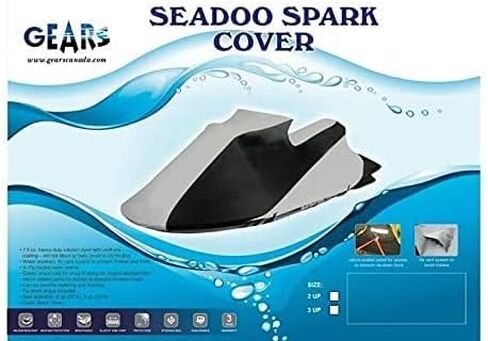 GEARS Sea-Doo Spark 3UP Cover for Models 2016 and Newer | UV & Water-Resistant Watercraft Cover | Trailerable | Convenient Zippered Openings Accommodates LinQ & Speed Tie Mooring System in Saudi Arabia