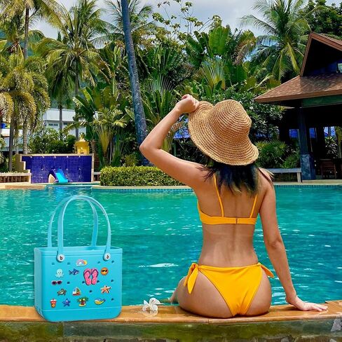 12pcs Charms for Bogg Bag,Accessories for Bogg Bag,PVC Beach Charms for Simply Southern Totes,Insert Decorative for Handbag Beach Tote Bag in Saudi Arabia