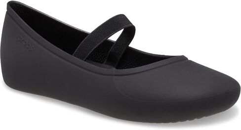 Crocs 209429-001-J3 Brooklyn Flat K Black Black in Saudi Arabia