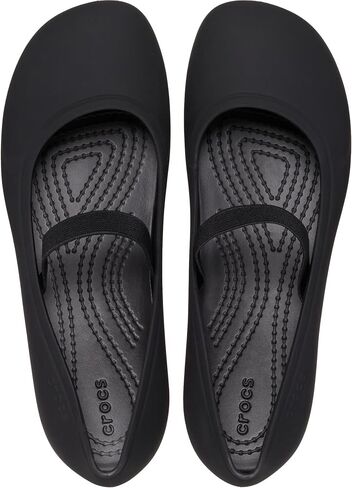 Crocs 209429-001-J3 Brooklyn Flat K Black Black in Saudi Arabia