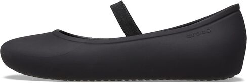 Crocs 209429-001-J3 Brooklyn Flat K Black Black in Saudi Arabia