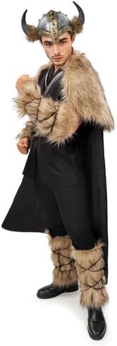 طوق PROCOS من الفرو الصناعي ذو الياقة الدافئة في العصور الوسطى، شال شتوي غامق لأزياء الحفلات in Kuwait