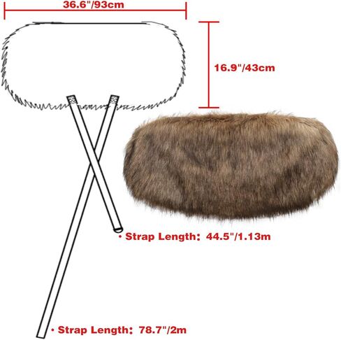 طوق PROCOS من الفرو الصناعي ذو الياقة الدافئة في العصور الوسطى، شال شتوي غامق لأزياء الحفلات in Kuwait