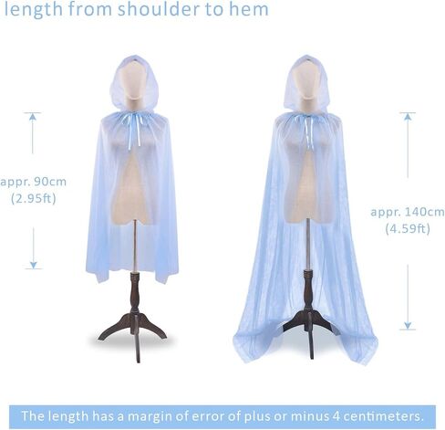 Mayplous Halloween Costume Cloak for Women Adult's Cosplay Cape Long Tulle Cape Fancy Dress Hood Dress-up for Role Play in Saudi Arabia