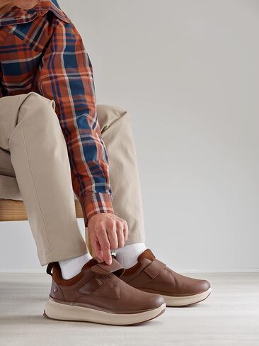Easy Wear Extra Wide Comfortable Walking Shoes for Men –– Classic Single Strap Adjustable Closure in Saudi Arabia