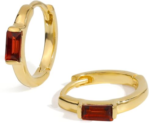 YoTreasure Garnet 14K Gold Vermeil أكثر من 925 أقراط فضية in Kuwait