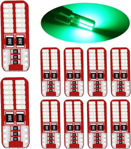 YEORO 194 168 LED Bulb Super Bright 24-SMD 3014 Chips Error Free 2825 W5W T10 Wedge LED Replacement Bulbs for Car Interior Dome Map Door Courtesy License Plate Lights White.(10-Pack). in Saudi Arabia
